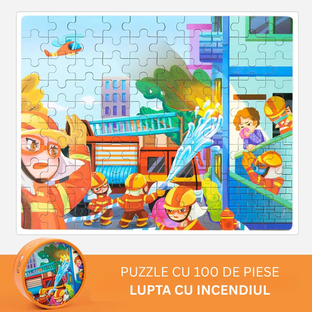 Puzzle educativ cu 100 de piese, 12 tematici