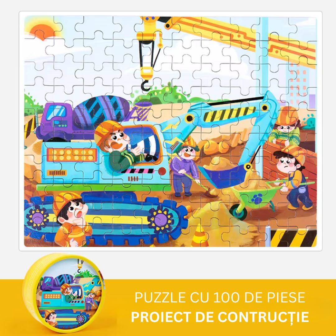 Puzzle educativ cu 100 de piese, 12 tematici