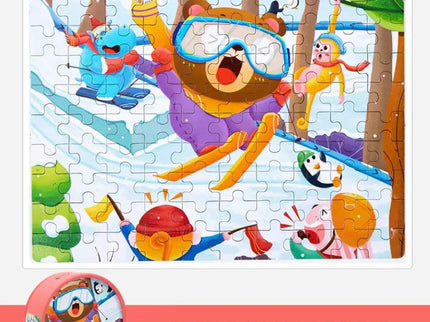 Puzzle educativ cu 100 de piese, 12 tematici - Bebeboo - Totul pentru copii. Jucării, Hăinuțe, Perne, Mobilier, Textile