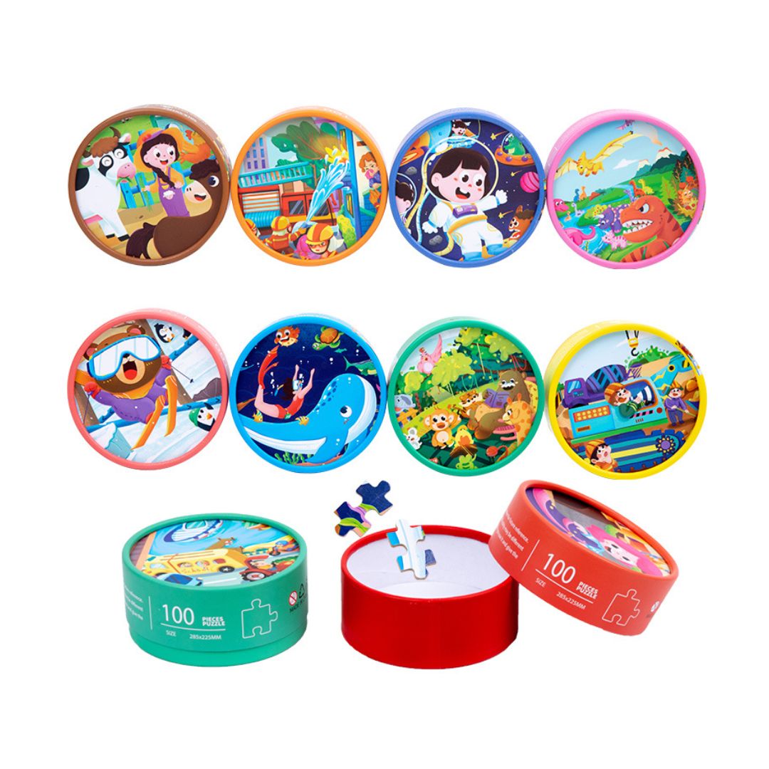 Puzzle educativ cu 100 de piese, 12 tematici