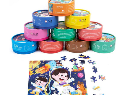 Puzzle educativ cu 100 de piese, 12 tematici - Bebeboo - Totul pentru copii. Jucării, Hăinuțe, Perne, Mobilier, Textile