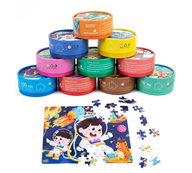 Puzzle educativ cu 100 de piese, 12 tematici - Bebeboo - Totul pentru copii. Jucării, Hăinuțe, Perne, Mobilier, Textile