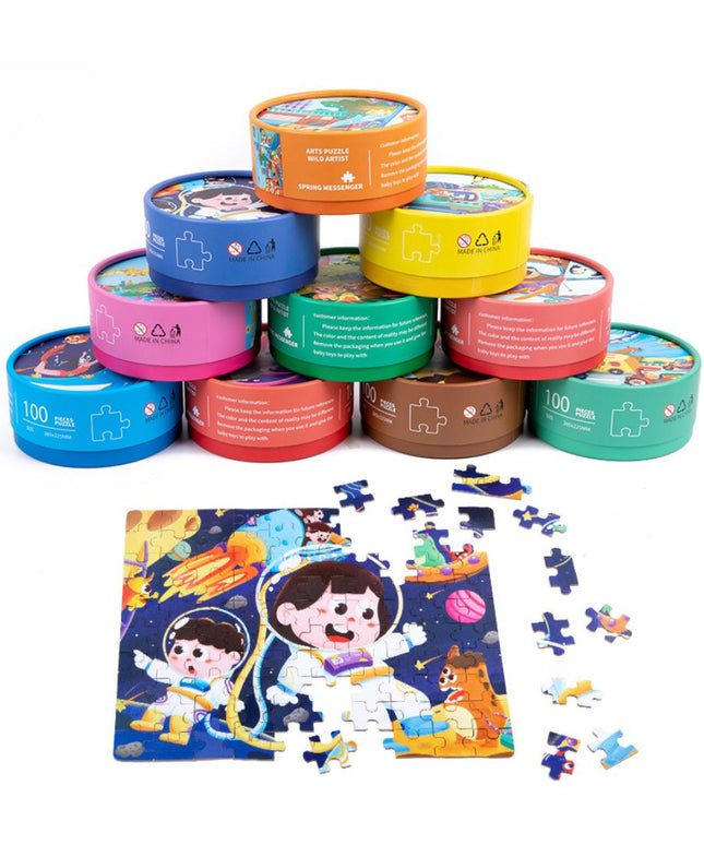 Puzzle educativ cu 100 de piese, 12 tematici