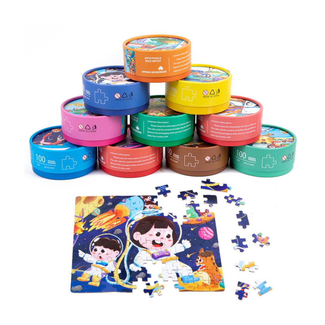 Puzzle educativ cu 100 de piese, 12 tematici