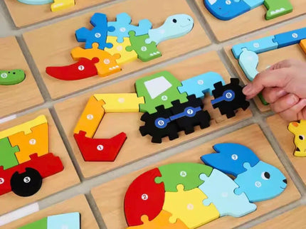 Puzzle 3D din lemn, 6-9 piese, 2 ani+ - Bebeboo - Totul pentru copii. Jucării, Hăinuțe, Perne, Mobilier, Textile