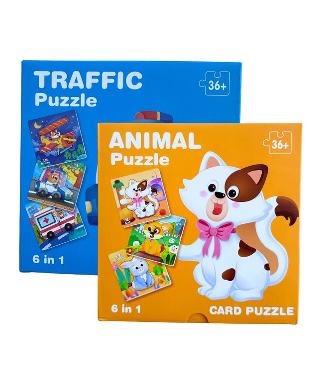 Puzzle 6 în 1 din carton