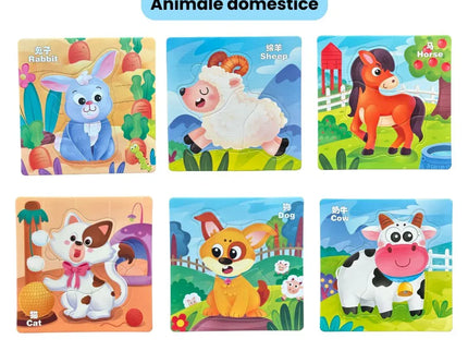 Puzzle 6 în 1 din carton - Bebeboo - Totul pentru copii. Jucării, Hăinuțe, Perne, Mobilier, Textile