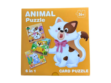 Puzzle 6 în 1 din carton - Bebeboo - Totul pentru copii. Jucării, Hăinuțe, Perne, Mobilier, Textile