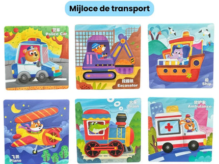 Puzzle 6 în 1 din carton - Bebeboo - Totul pentru copii. Jucării, Hăinuțe, Perne, Mobilier, Textile