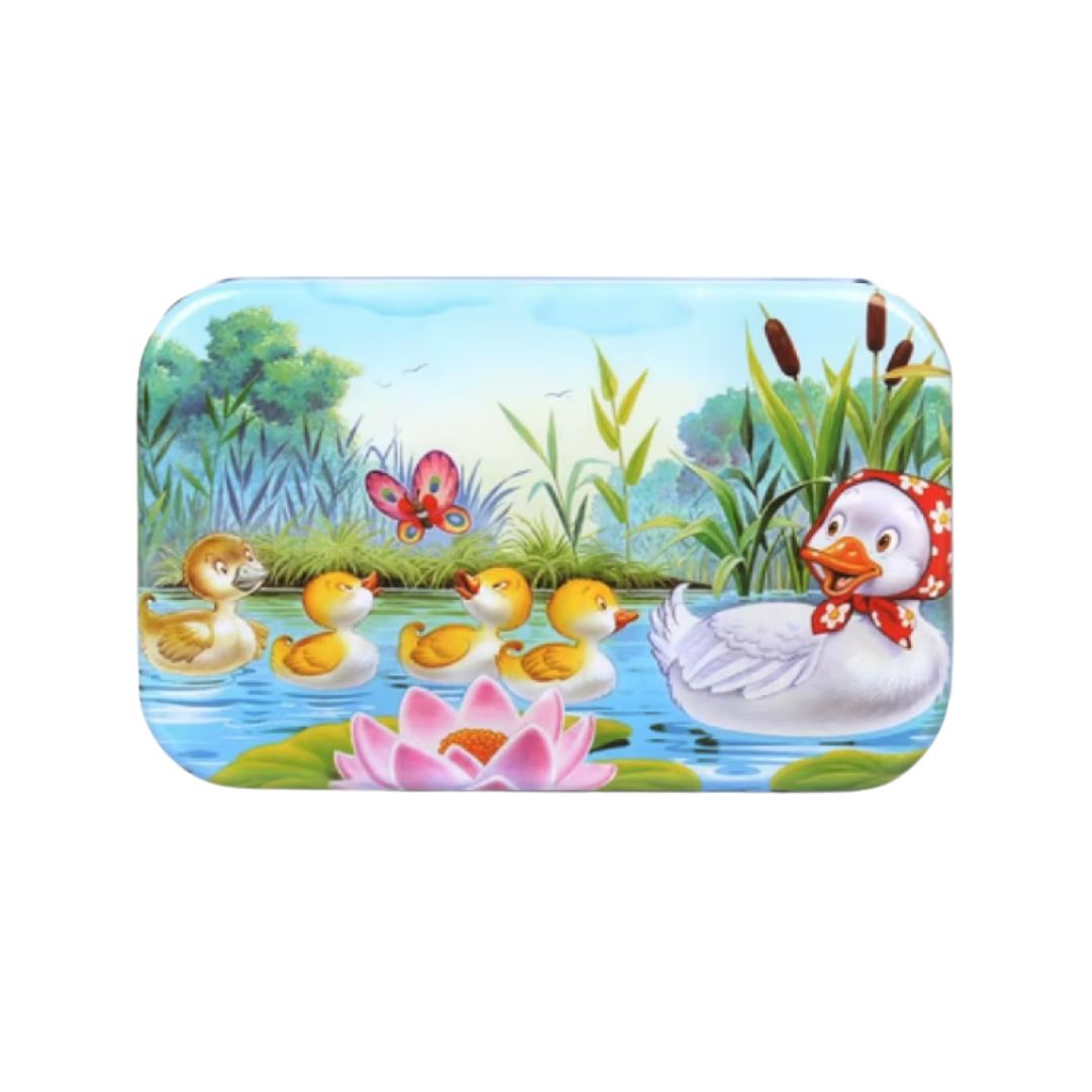 Puzzle cu 60 piese în cutie metalică