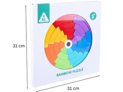 Puzzle curcubeu din lemn, tip Montessori - Bebeboo - Totul pentru copii. Jucării, Hăinuțe, Perne, Mobilier, Textile