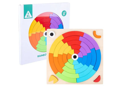 Puzzle curcubeu din lemn, tip Montessori - Bebeboo - Totul pentru copii. Jucării, Hăinuțe, Perne, Mobilier, Textile
