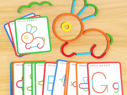 Puzzle educațional: forme, animale, litere, 120 de piese - Bebeboo - Totul pentru copii. Jucării, Hăinuțe, Perne, Mobilier, Textile