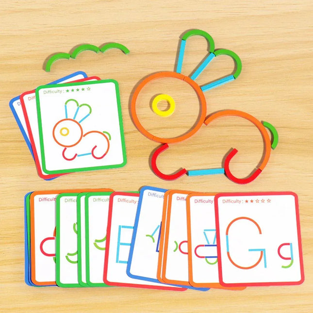 Puzzle educațional: forme, animale, litere, 120 de piese - Bebeboo - Totul pentru copii. Jucării, Hăinuțe, Perne, Mobilier, Textile