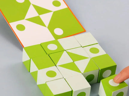 Puzzle geometric 3D cu carduri și cuburi - Bebeboo - Totul pentru copii. Jucării, Hăinuțe, Perne, Mobilier, Textile