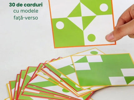 Puzzle geometric 3D cu carduri și cuburi - Bebeboo - Totul pentru copii. Jucării, Hăinuțe, Perne, Mobilier, Textile