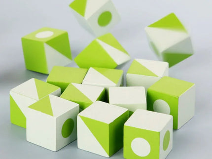 Puzzle geometric 3D cu carduri și cuburi - Bebeboo - Totul pentru copii. Jucării, Hăinuțe, Perne, Mobilier, Textile