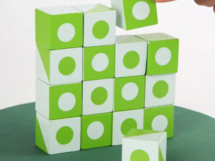 Puzzle geometric 3D cu carduri și cuburi - Bebeboo - Totul pentru copii. Jucării, Hăinuțe, Perne, Mobilier, Textile