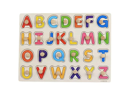 Puzzle incastru din lemn - 26 Litere, 2 ani+ - Bebeboo - Totul pentru copii. Jucării, Hăinuțe, Perne, Mobilier, Textile