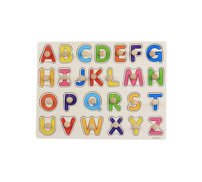 Puzzle incastru din lemn - 26 Litere, 2 ani+ - Bebeboo - Totul pentru copii. Jucării, Hăinuțe, Perne, Mobilier, Textile