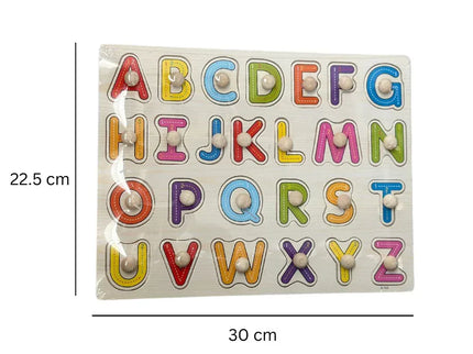 Puzzle incastru din lemn - 26 Litere, 2 ani+ - Bebeboo - Totul pentru copii. Jucării, Hăinuțe, Perne, Mobilier, Textile