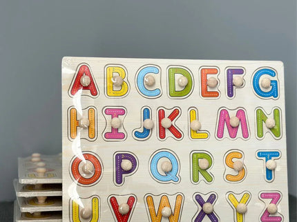 Puzzle incastru din lemn - 26 Litere, 2 ani+ - Bebeboo - Totul pentru copii. Jucării, Hăinuțe, Perne, Mobilier, Textile
