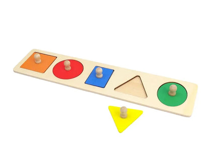Puzzle incastru cu 5 forme geometrice - Bebeboo - Totul pentru copii. Jucării, Hăinuțe, Perne, Mobilier, Textile