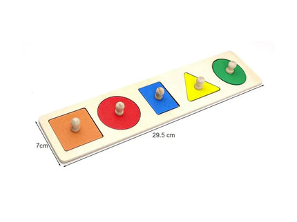 Puzzle incastru cu 5 forme geometrice - Bebeboo - Totul pentru copii. Jucării, Hăinuțe, Perne, Mobilier, Textile