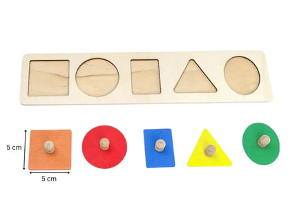 Puzzle incastru cu 5 forme geometrice - Bebeboo - Totul pentru copii. Jucării, Hăinuțe, Perne, Mobilier, Textile