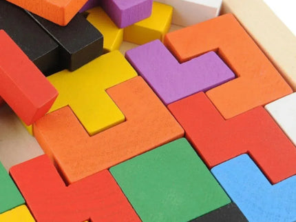 Puzzle Tetris din lemn - Bebeboo - Totul pentru copii. Jucării, Hăinuțe, Perne, Mobilier, Textile