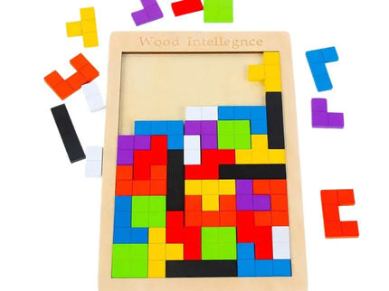 Puzzle Tetris din lemn - Bebeboo - Totul pentru copii. Jucării, Hăinuțe, Perne, Mobilier, Textile