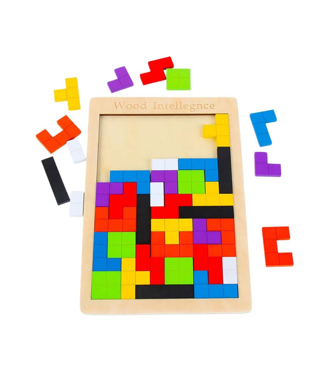 Puzzle Tetris din lemn