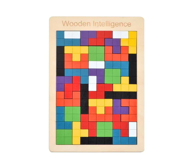 Puzzle Tetris din lemn - Bebeboo - Totul pentru copii. Jucării, Hăinuțe, Perne, Mobilier, Textile