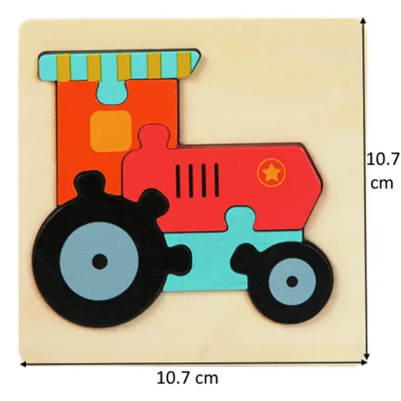 Puzzle din Lemn – Mijloace de Transport