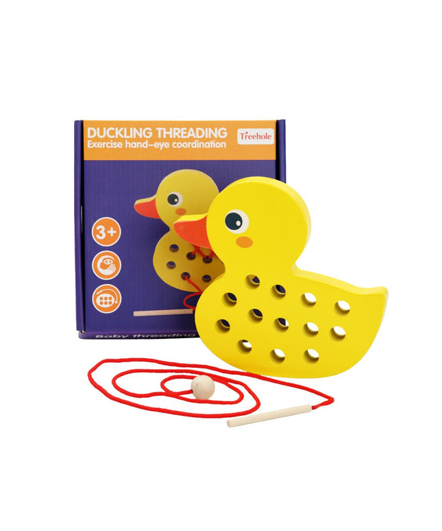 Rățușcă cu șiret din lemn