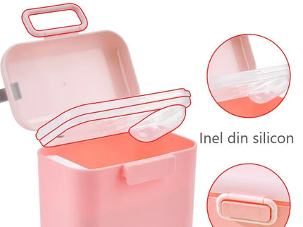 Recipient pentru lapte praf, 400 ml, verde, material PP, 0 luni+