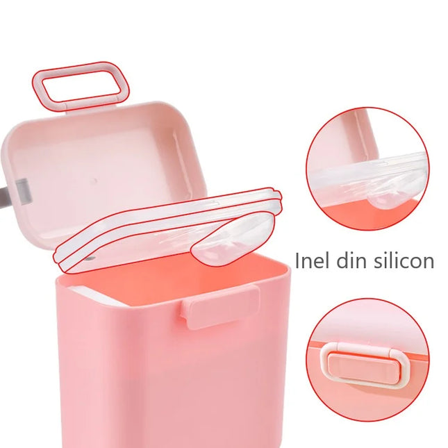Recipient pentru lapte praf, 400 ml, verde, material PP, 0 luni+