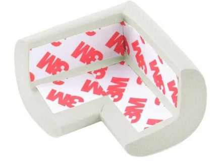Set 4 Protecții pentru Colțuri - Spumă Moale, Alb, 5.5 x 5.5 x 3 cm - Bebeboo - Totul pentru copii. Jucării, Hăinuțe, Perne, Mobilier, Textile