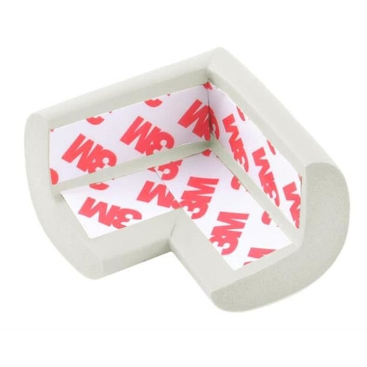 Set 4 Protecții pentru Colțuri - Spumă Moale, Alb, 5.5 x 5.5 x 3 cm