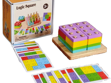 Joc Geometric Tip Tetris din Lemn – 20 Piese Colorate - Bebeboo - Totul pentru copii. Jucării, Hăinuțe, Perne, Mobilier, Textile