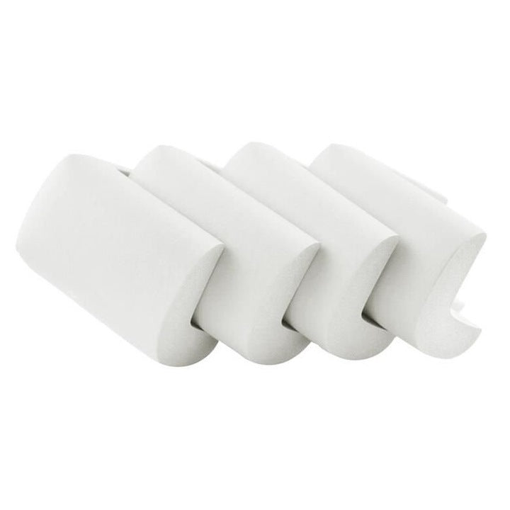 Set 4 Protecții pentru Colțuri - Spumă Moale, Alb, 5.5 x 5.5 x 3 cm