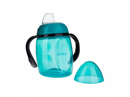 Cană cu cioc pentru copii, cu mânere – 280 ml, turcoaz