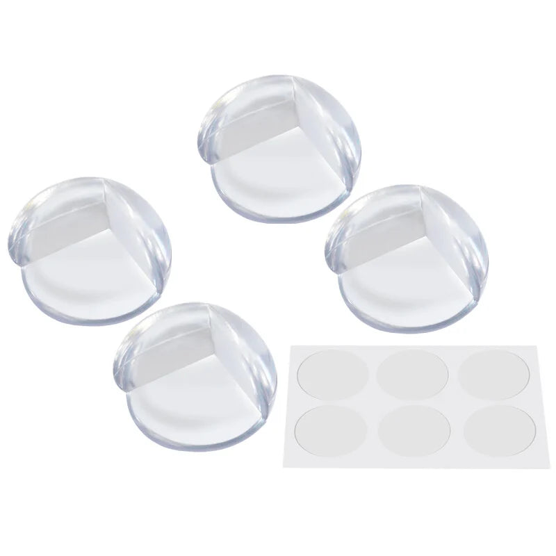Set 4 protecții colțuri, 3.5 cm, Silicon, Transparent