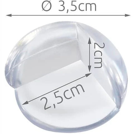 Set 4 protecții colțuri, 3.5 cm, Silicon, Transparent