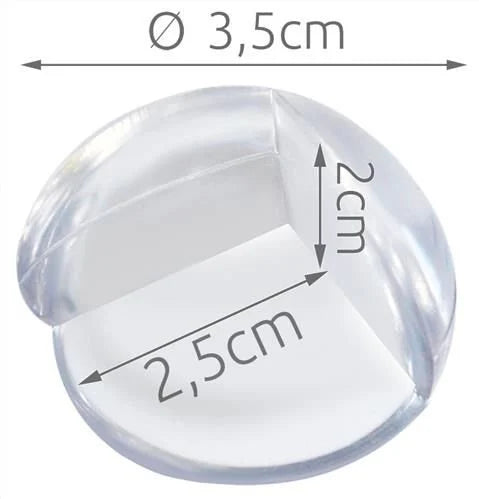 Set 4 protecții colțuri, 3.5 cm, Silicon, Transparent
