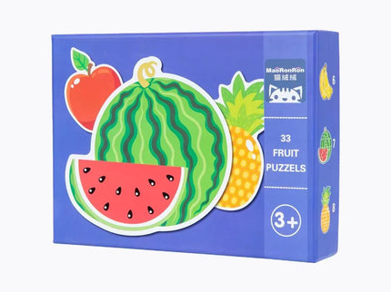 Set din 6 puzzle: , Fructe și Dinozauri - Bebeboo - Totul pentru copii. Jucării, Hăinuțe, Perne, Mobilier, Textile
