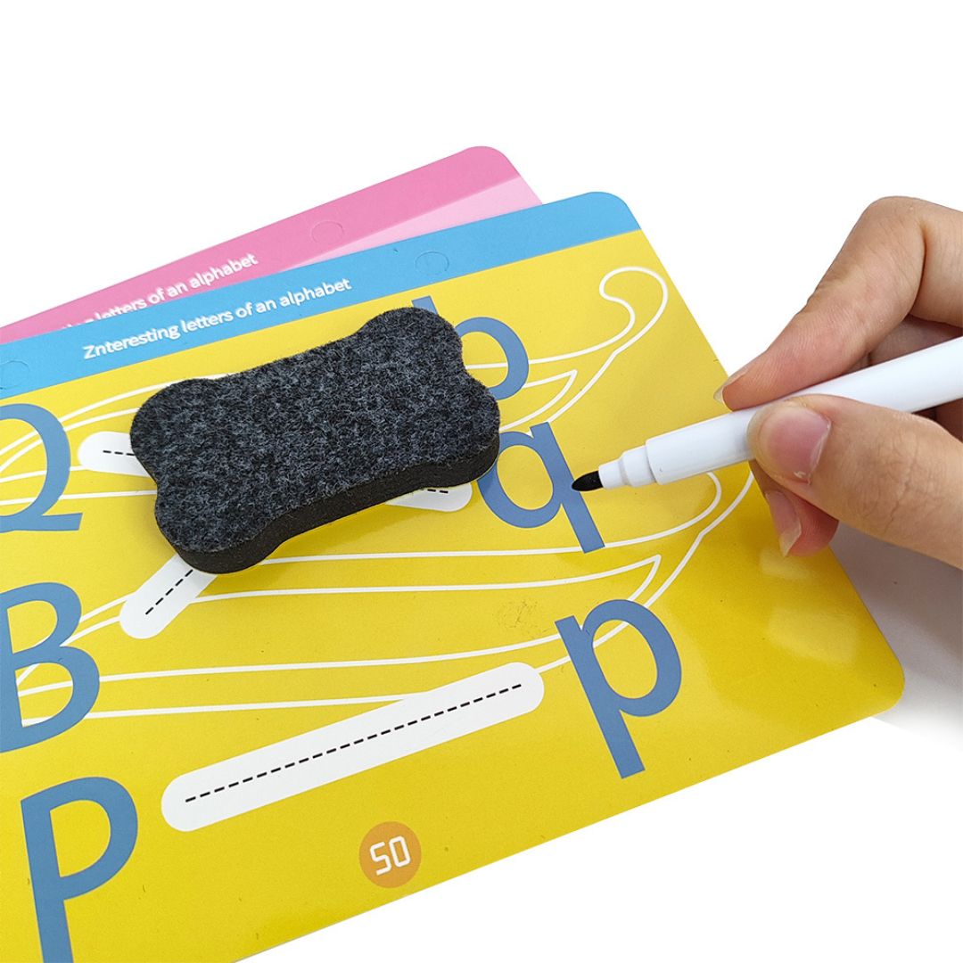 Cartonașe reutilizabile: Litere, cifre și linii