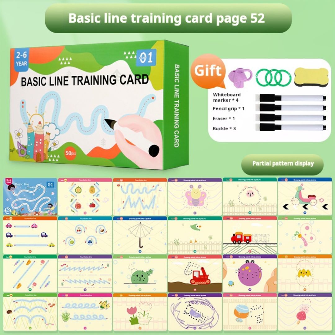 Cartonașe reutilizabile: Litere, cifre și linii