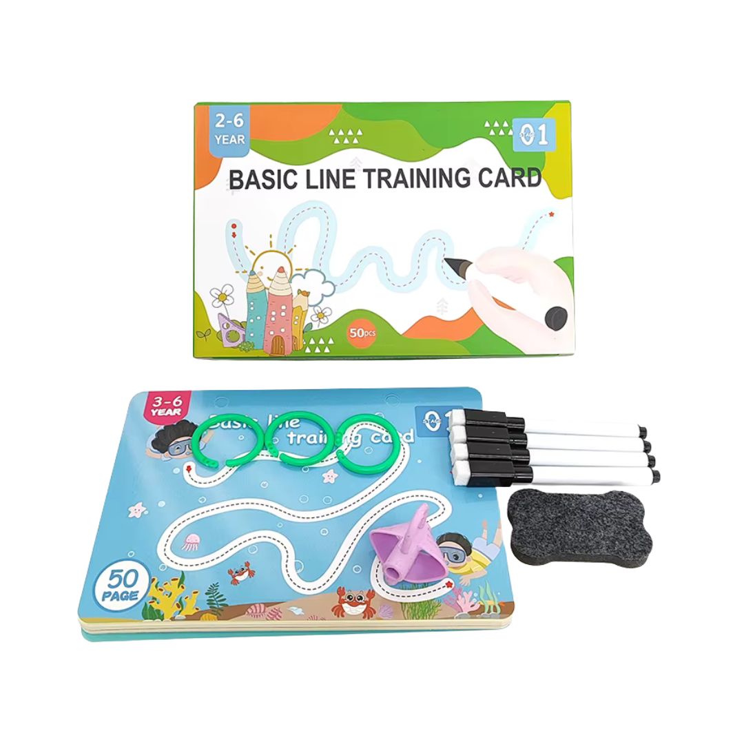 Cartonașe reutilizabile: Litere, cifre și linii