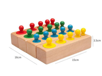 Set Cilindri Montessori din lemn, 2 ani+ - Bebeboo - Totul pentru copii. Jucării, Hăinuțe, Perne, Mobilier, Textile